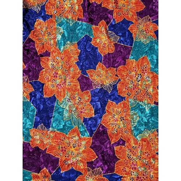 VTG INHIBITIONS~FLATTERING-SATIN CHEMISE~flair~Medium Runs Nightie Floral Bright - Picture 2 of 6